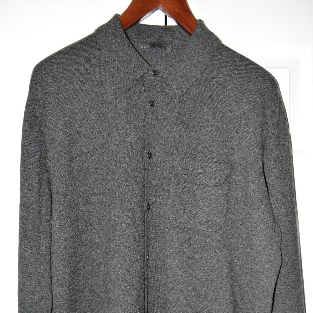 QOR Merino Wool Cashmere Sweater Shirt